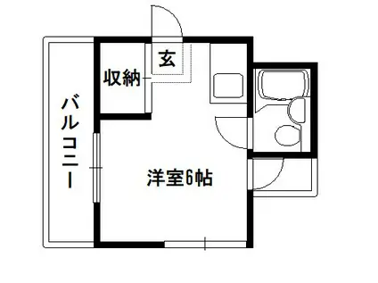 ヴィラ伏見(ワンルーム/5階)の間取り写真
