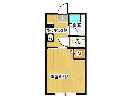 パレット赤松(1K/2階)の間取り写真