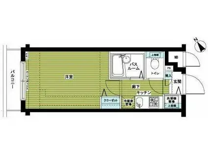トーシンフェニックス新横濱イクシール(1K/4階)の間取り写真