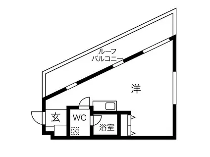 クレアキューブ正木町(ワンルーム/4階)の間取り写真