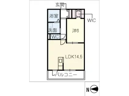 MONOLITH(1LDK/1階)の間取り写真