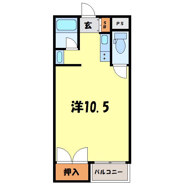 クオリティハイツ稲荷町(ワンルーム/3階)の間取り写真