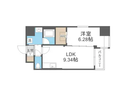 VINOプレジオ本町(1LDK/7階)の間取り写真