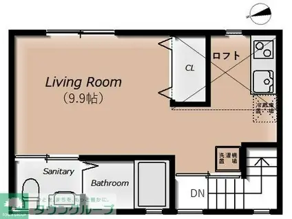 オハナテラス花小金井(ワンルーム/2階)の間取り写真