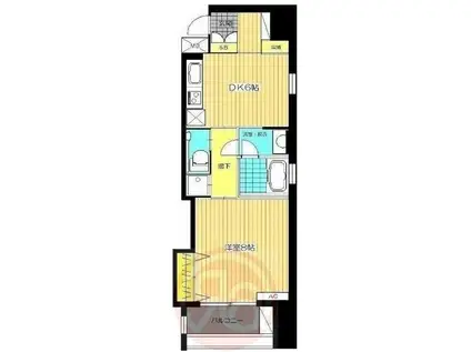 RITZ SQUAREII(1LDK/5階)の間取り写真
