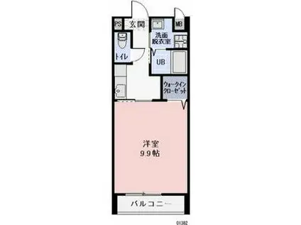 サニー ウエルII(1K/1階)の間取り写真