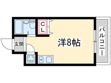 東明マンション江坂(ワンルーム/2階)の間取り写真