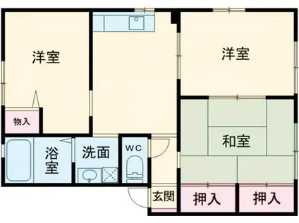 クインテット(3K/1階)の間取り写真