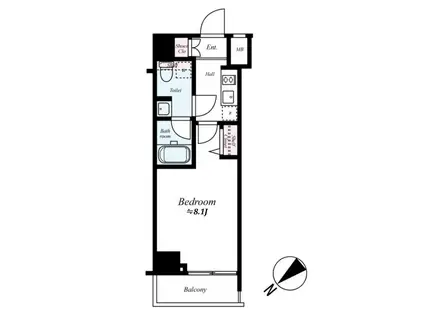 プレール・ドゥーク中板橋(1K/2階)の間取り写真