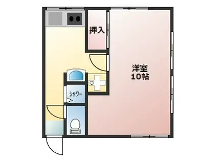 メイプル佐野(1K/2階)の間取り写真