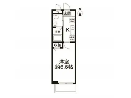 パルトネール戸越(1K/2階)の間取り写真