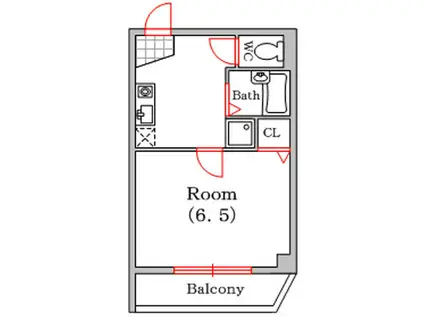 ブランドール本田(1K/1階)の間取り写真