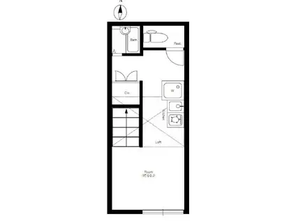 サークルハウス新中野壱番館(ワンルーム/2階)の間取り写真
