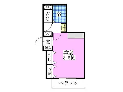 プロッシモ西船橋(ワンルーム/5階)の間取り写真