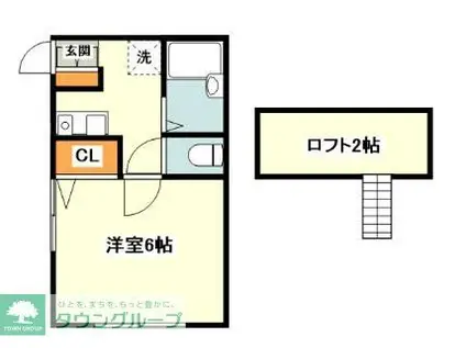 アゼリアガーデンズ百合ヶ丘 弐番館(1K/1階)の間取り写真