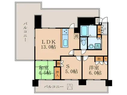 アメニティ山科駅前(2SLDK/6階)の間取り写真