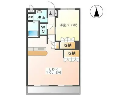 グレイスコートNS(1LDK/1階)の間取り写真