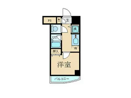 スカイコート文京小石川第3(1K/3階)の間取り写真