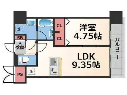 プレジオ布施ASIAN(1LDK/4階)の間取り写真