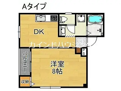 コーポラスクラッセ(1DK/3階)の間取り写真