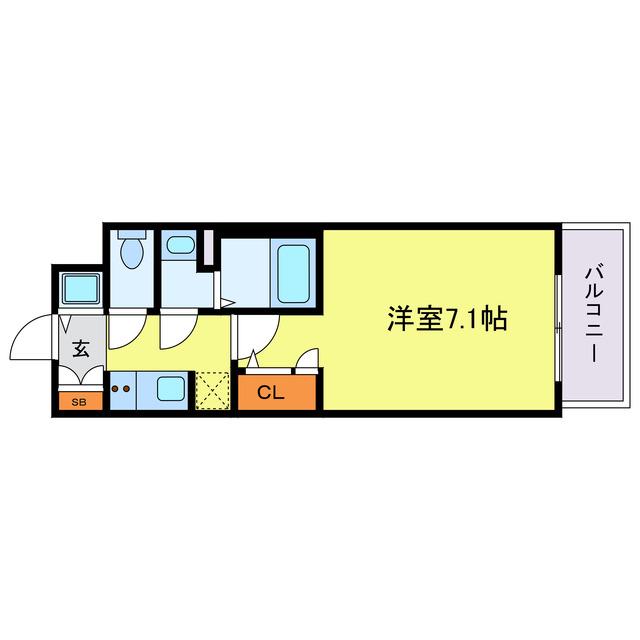 S-RESIDENCE大和田ALINE(1K/8階)の間取り写真