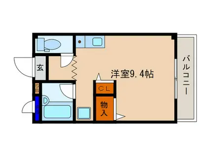 ブライトソレム3(ワンルーム/1階)の間取り写真