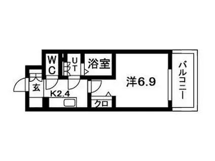 N.S ZEAL大曽根(1K/6階)の間取り写真