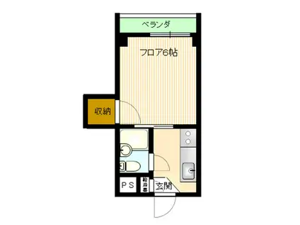 キャンパスマンション(1K/3階)の間取り写真