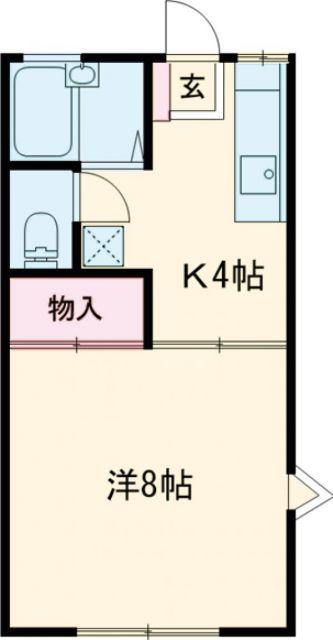 ラセーヌ黒松(1K/1階)の間取り写真