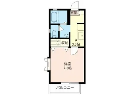 ラピュータ洋光台II(1K/2階)の間取り写真