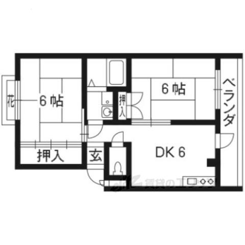 メゾンヴァンヴェール(2DK/3階)の間取り写真