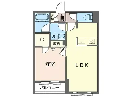 グランファミーユ阿佐谷南(1LDK/3階)の間取り写真