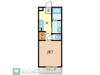 アーバンフォレスト 914398(ワンルーム/2階)の間取り写真