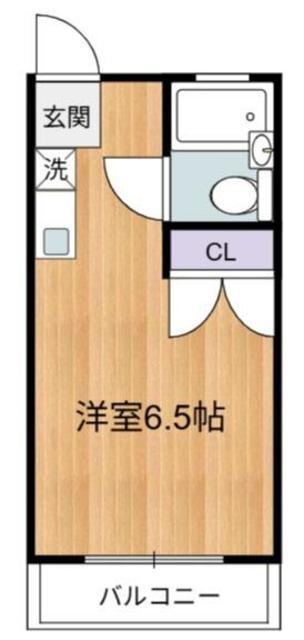 富士ハイツ(ワンルーム/2階)の間取り写真