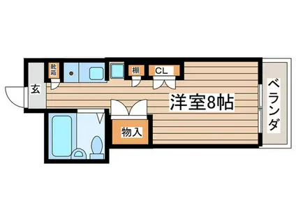 コルティーレ瑞穂(ワンルーム/4階)の間取り写真