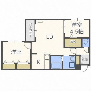 SEVENTH COURT MOTOMACHI セブンスコートモトマ(2LDK/3階)の間取り写真