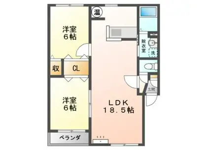 Mハイツ宮の森11(2LDK/3階)の間取り写真