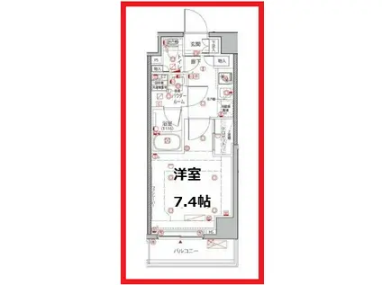 クレイシアアイズ王子(1K/2階)の間取り写真