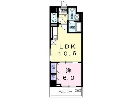 グレイスフル イースト(1LDK/3階)の間取り写真