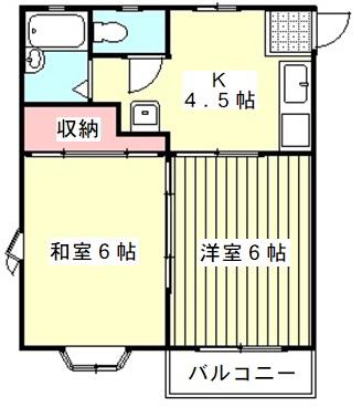 ハイム駒込(2DK/1階)の間取り写真