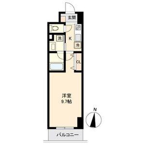 パークフラッツ新栄(1K/9階)の間取り写真