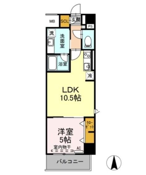 リモナーデ府内(1LDK/2階)の間取り写真