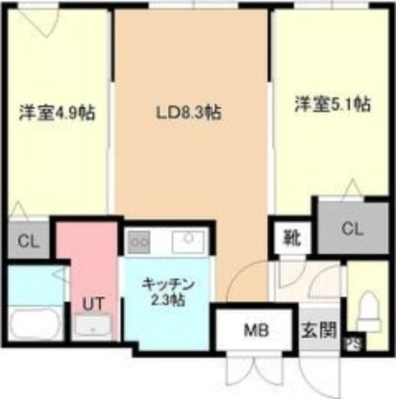 MAISON DE K(2LDK/3階)の間取り写真