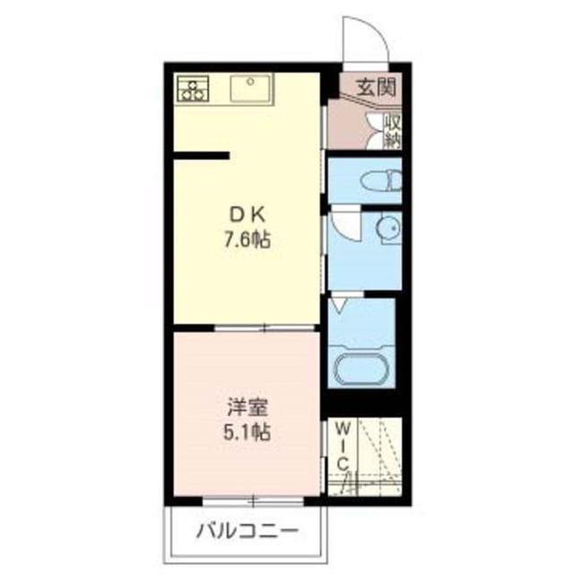 ネオフラッツ(1DK/1階)の間取り写真