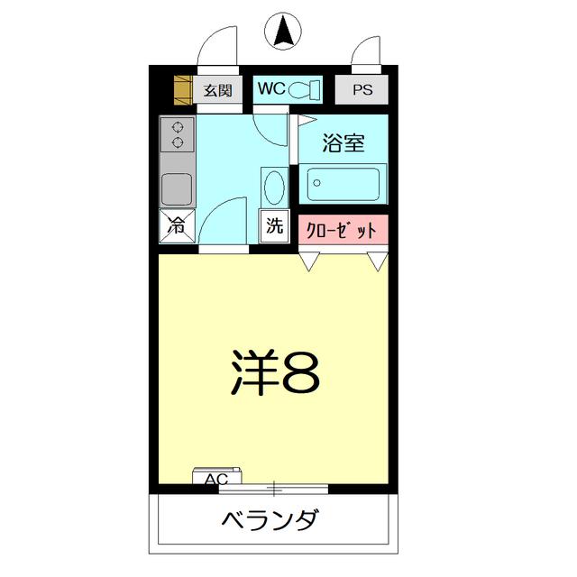 ルーエンカーサ(1K/3階)の間取り写真