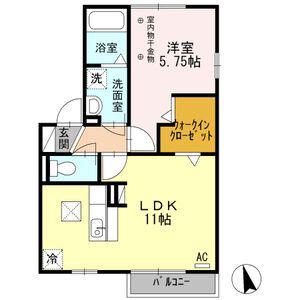 グランフォーレ(1LDK/1階)の間取り写真