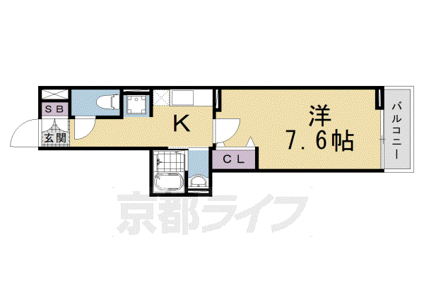 サピー日英III(1K/2階)の間取り写真