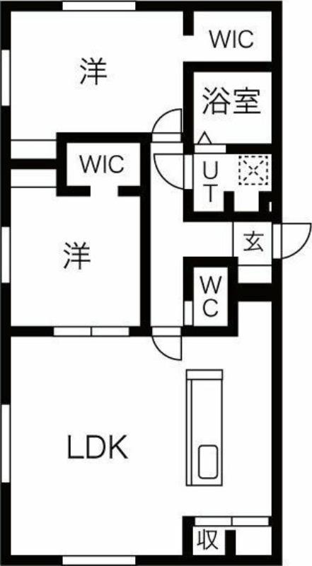 RーFINO札幌桑園(2LDK/5階)の間取り写真