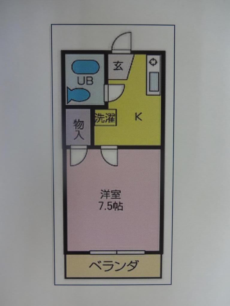 ニッコウハイツ5号館(1K/1階)の間取り写真