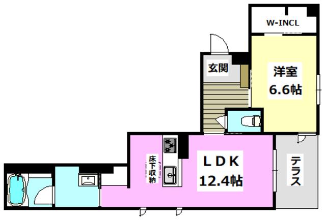 80HOUSE(1LDK/1階)の間取り写真